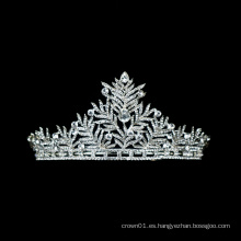 Tiara nupcial del ballet del Rhinestone de la princesa de la corona de la boda del estilo indio al por mayor con el cristal